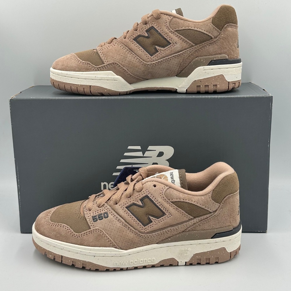 New Balance 550 Brown Suede Shoe BBW550RD Neutral Minimal Streetwear Women 6 NIB - Picture 4 of 12